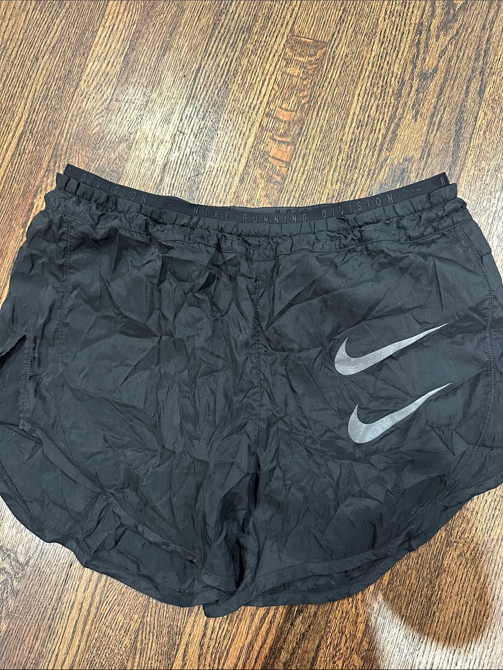 Nike Black Women's Running Shorts with Dual Reflective Swooshes